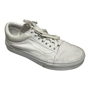 Vans Old Skool White Low Lace-up Sneakers Size (6.5m/8w)